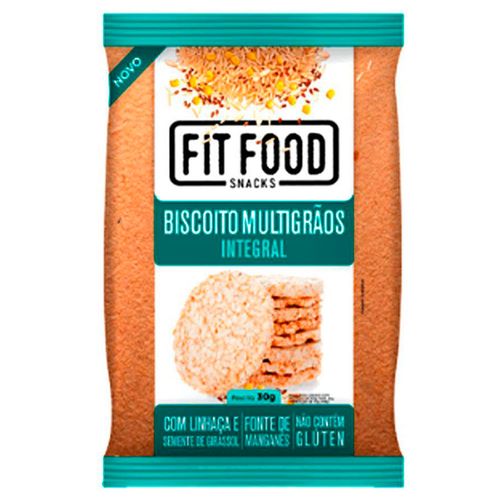 Biscoito de Arroz Fit Food Integral Multigrãos 30g