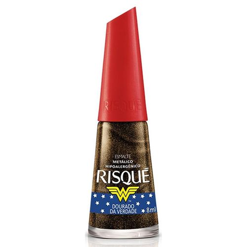 Esmalte Risqué Mulher Maravilha Dourado Verdade 8ml