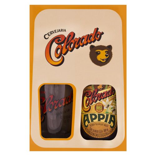 Kit Cerveja Weiss Colorado Appia Garrafa 600ml + 1 Copo 350ml