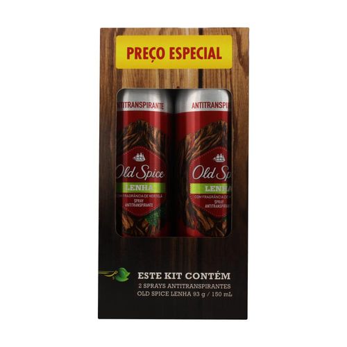 Antitranspirante Spray Lenha Old Spice 2 Unidades 150ml Cada Grátis Até 50% De Desconto Na 2ª Unidade