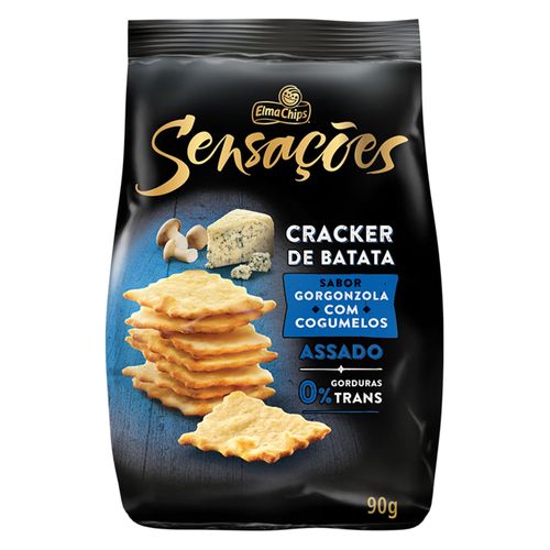 Salgadinhos Elma Chips Sensações Cracker Batata Gorgonzola com Cogumelos  90g