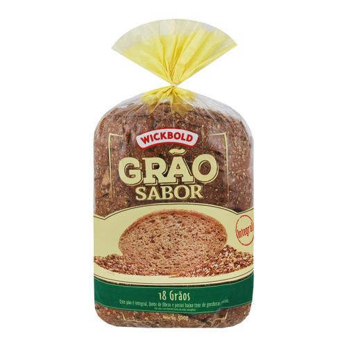 Pão 45,2% Integral com 18 Grãos Wickbold Grão Sabor Pacote 450g