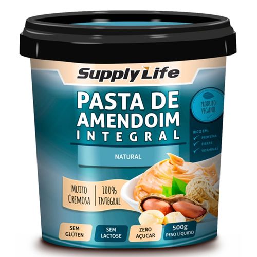 Pasta Amendoim Integral Suplly Life Natural Pote 500 g