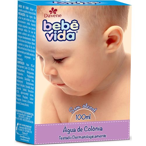 Água de Colônia Infantil Bebê Vida sem Álcool Frasco 100 ml