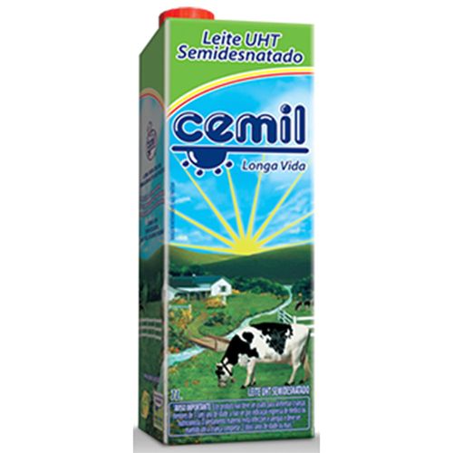 Leite Longa Vida Cemil Semi Desnatado Tetra Pak 1L