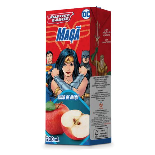 Suco Liga da Justiça Sabor Maçã 200ml