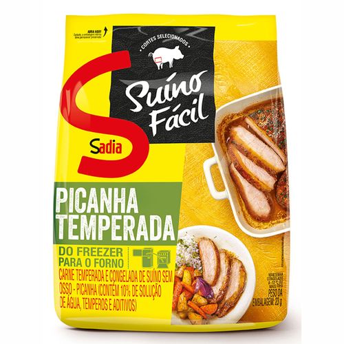 Picanha Suína Sadia Fácil Temperada Congelada Pacote 1kg