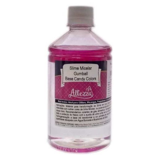 Slime Altezza Micelar Gumball Candy Color Rosa Chiclete 500g