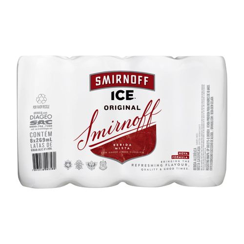 Vodka Smirnoff Ice Premium 269ml 8 Unidades