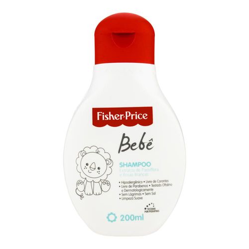 Shampoo Bebê Fisher Price Extrato de Passiflora e Rosas Brancas 200ml