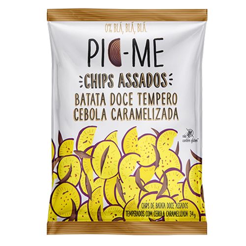 Chips Assado Pic-me Batata Doce Tempero Cebola Caramelizada 34g