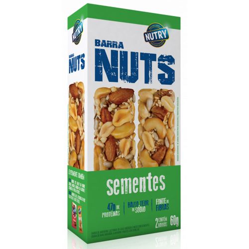 Barra Nuts Nutry Sementes Caixa 60 g com 2 Unidades