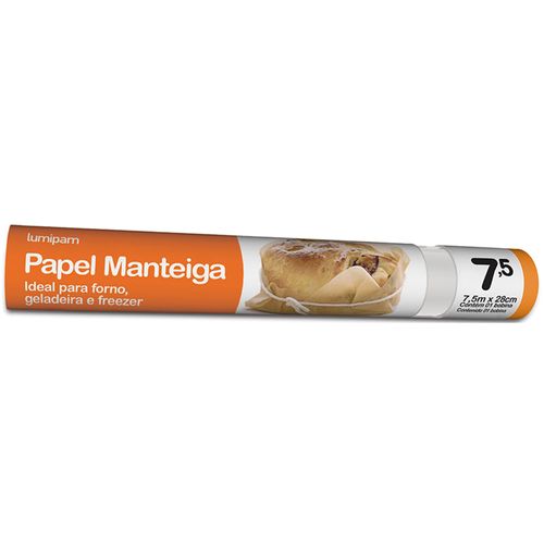 Papel Manteiga Lumipam Rolo 7,5m x 28cm