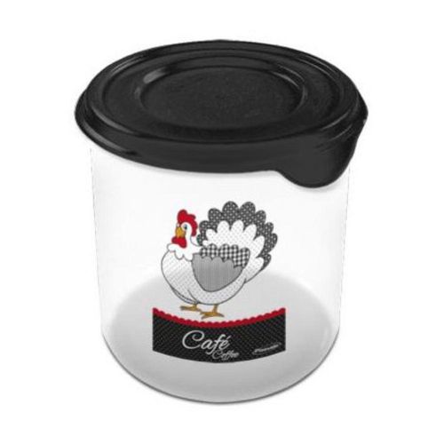 Pote Plastico Plasvale 1,4l Decorado Cafe/Açucar Unid