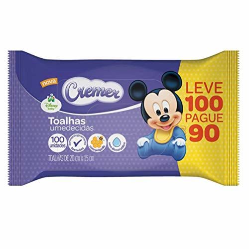 Toalha Umedecida Cremer Disney Baby Embalagem Promocional 100 unidades