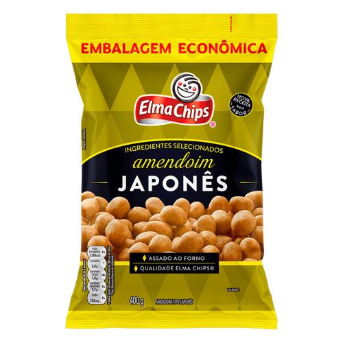 Amendoim Japonês Elma Chips Pacote 400g Embalagem Econômica