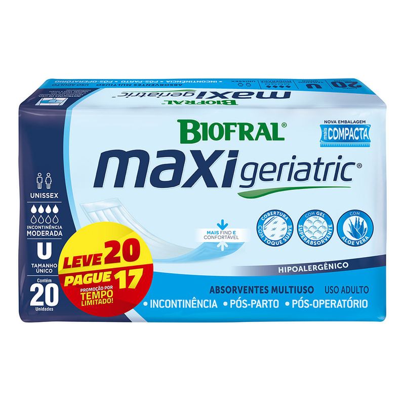 Absorvente-Biofral-Maxi-Geriatric-Leve-20-Pague-17-Tiras