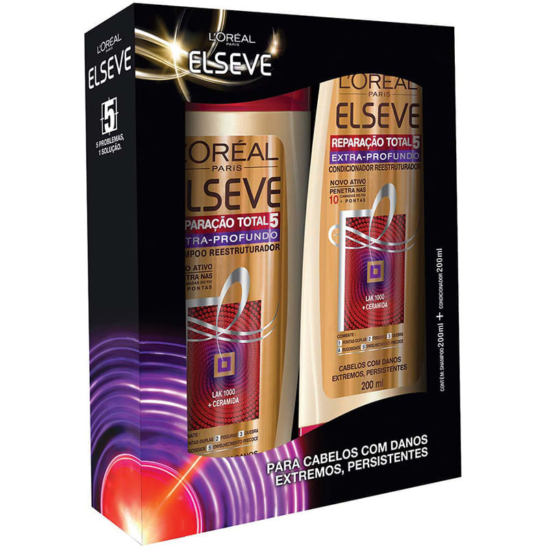 Kit-L-Oreal-Elseve-Shampoo---Condicionador-Reparacao-Total-5-Extra-Profundo-200ml