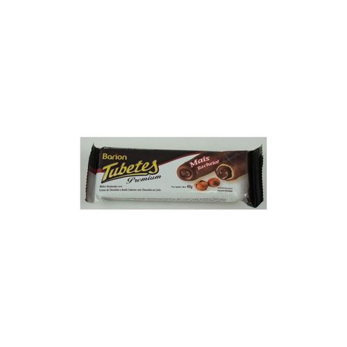 Biscoito Tubetes Rolinho Wafer Premium Creme de Chocolate e Avelã 40 g