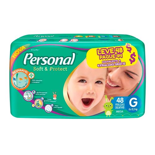 Fralda Personal Baby G Leve 48 Pague 44 Tiras