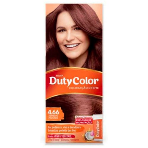 Tintura Duty Color 4.66 Vermelho Profundo 175g