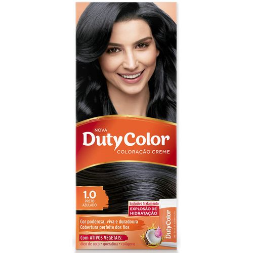 Tintura Duty Color 1.0 Preto Azulado