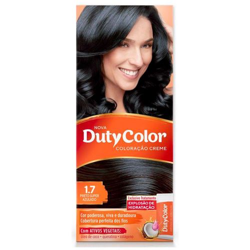 Tintura Duty Color 1.7 Preto Super Azulado 175g