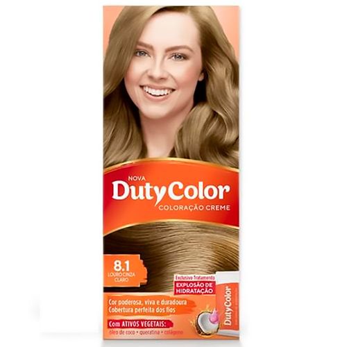 Tintura Duty Color 8.1 Louro Cinza Claro 175g
