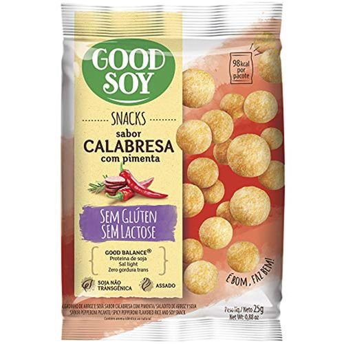 Snack de Soja Goodsoy Light Calabresa Pacote 25 g
