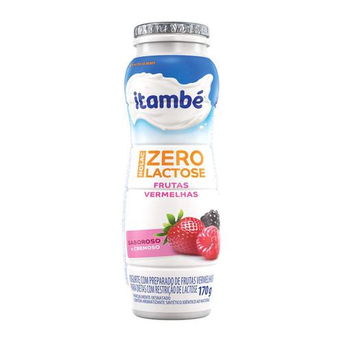 Iogurte Itambé Nolac sem Lactose Frutas Vermelhas Garrafa 170g