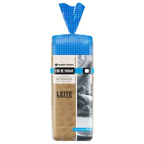 Pão de Forma Leite Super Nosso Artesanal 450g
