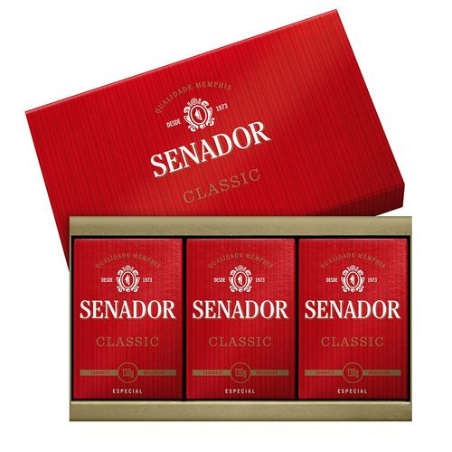 Kit Estojo Sabonete em Barra Senador Clássico com 3 Unidades 130g