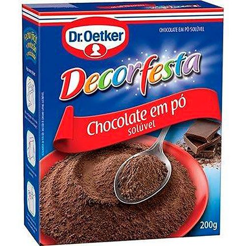 Chocolate em Pó Solúvel Dr.Oetker Caixa 200g