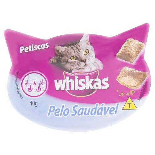 Petisco para Gatos Adultos Whiskas Pelo Saudável Pote 40g