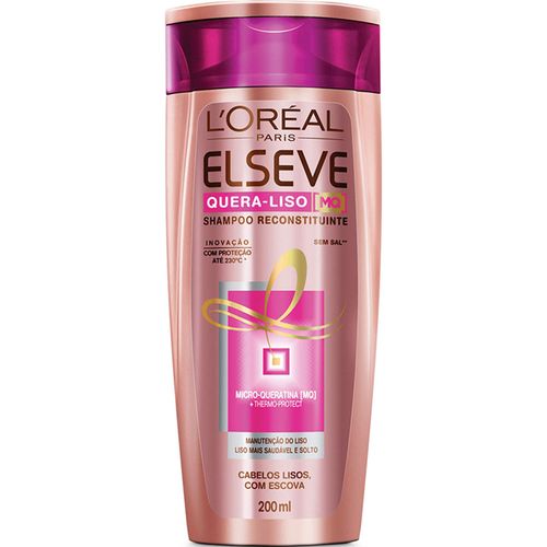 Shampoo Elseve Quera Liso Reconstituinte 200 ml