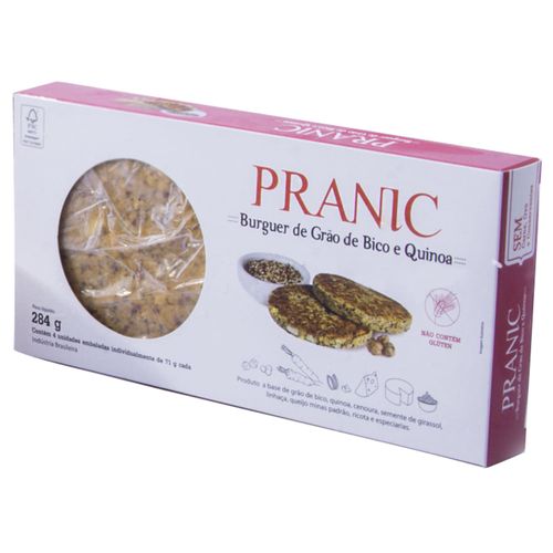 Burguer Grao De Bico E Quinoa 284g Pranic Gourmet