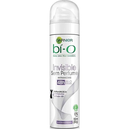 Desodorante Aerosol Bi-o 150ml Feminino Invisible Sem Perfume Unit