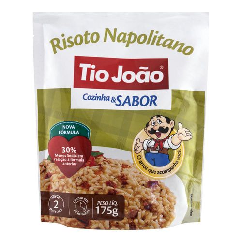 Arroz Tio João Cozinha & Sabor Risoto Napolitano Pacote 175 g