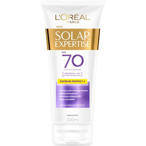 Protetor Solar L'Oréal Supreme Protect FPS70 200ml