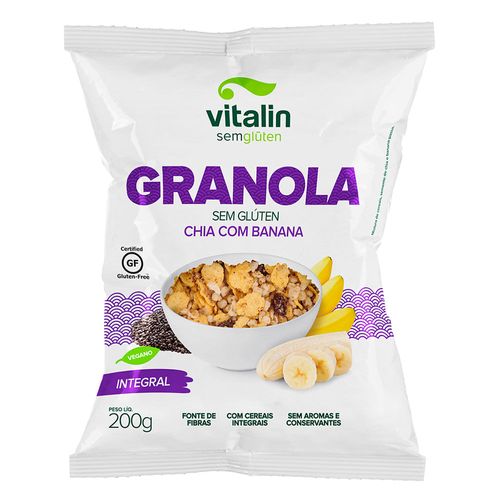 Granola Vitalin Chia com Banana Sem Glúten 200g