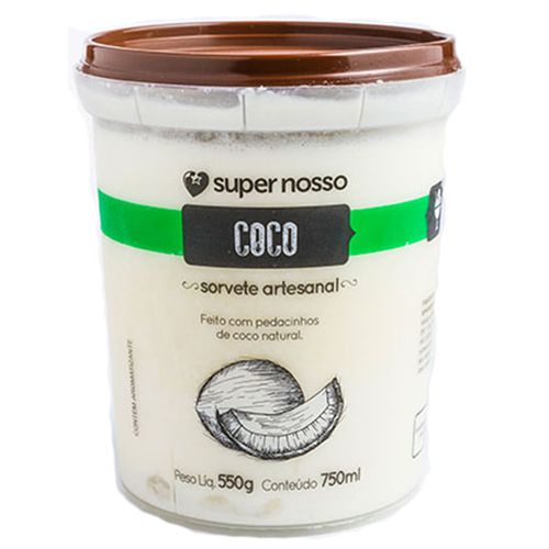 Sorvete Gourmet Super Nosso Sabor Coco 750 ml