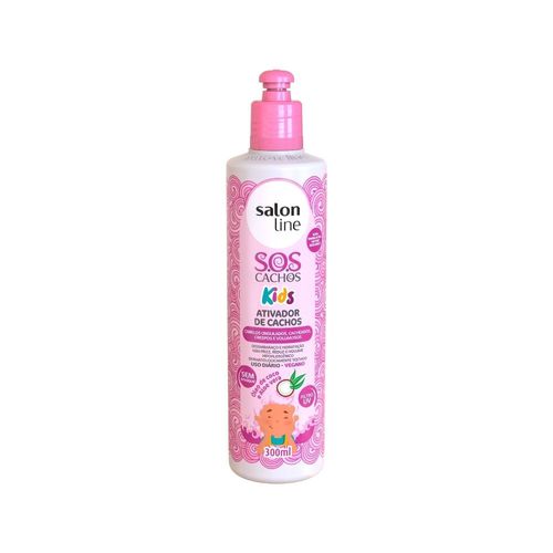 Ativador De Cachos Creme Salon Line S.o.s Cachos Kids Frasco 300ml