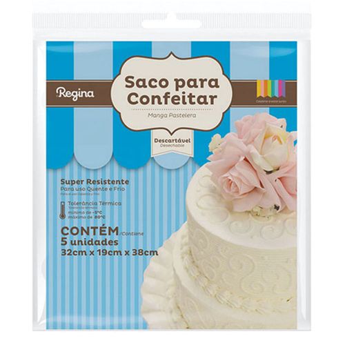 Saco para Descartável Confeitar Regina Pacote 5 Unidades