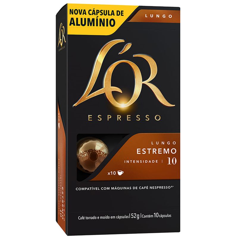Capsulas-Cafe-Espresso-L-or-Lungo-Estremo-52g-Caixa-com-10-Unidades