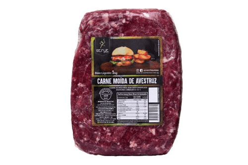 Carne Moída de Avestruz Congelado Strut 1 Kg