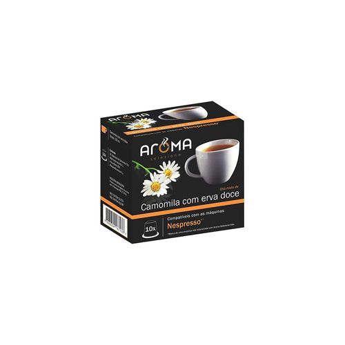 Chá Aroma Capsula Camomila e Erva Doce Compatível Com Máquina Nespresso 25 g