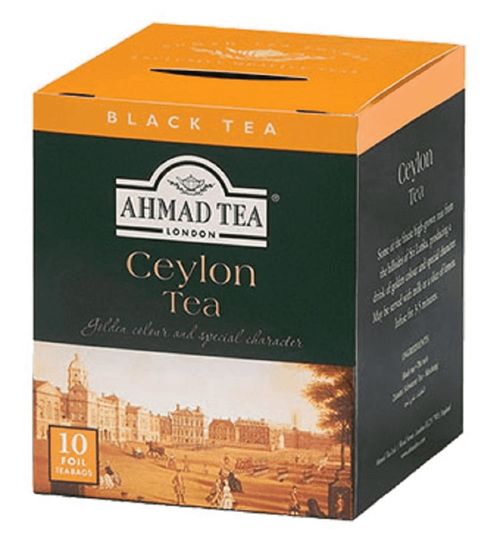 Chá Preto Ceylon Ahmad Tea London Caixa 20g 10 Unidades