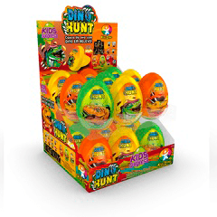 Bala Limão ou Morango Dino Hunt Kids Zone Surpresa 9g