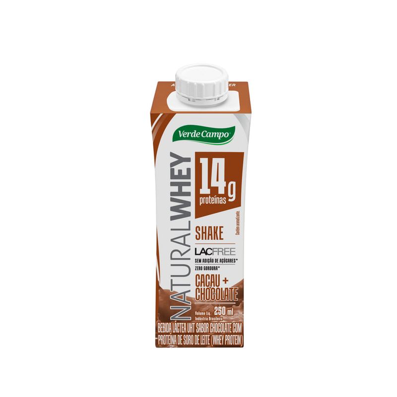 Shake-Verde-Campo-Lacfree-Natural-Whey-Chocolate-Caixa-250ml