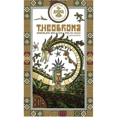 Quetzal - Theobroma Chocolate 60% Com Nibs De Cacau 80g Alimentos